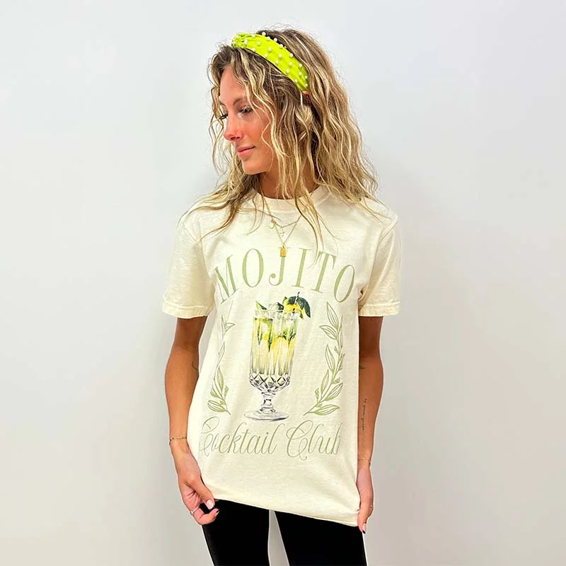 Mojito Graphic Short Sleeve T-Shirt Iron Safe Non-Iron Wrinkle Free