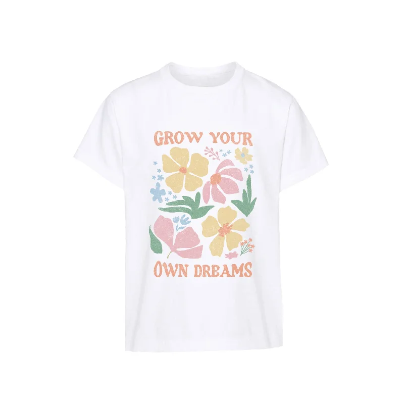 Dreams Graphic Tee Asymmetrical Pockets Print