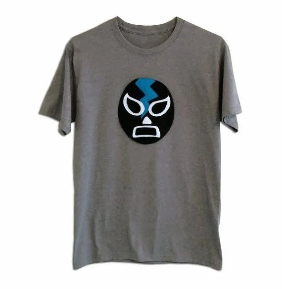 Luchador Negro Black Mexican Wrestler - Men's T-shirt Hooded Caped Shawl Collar