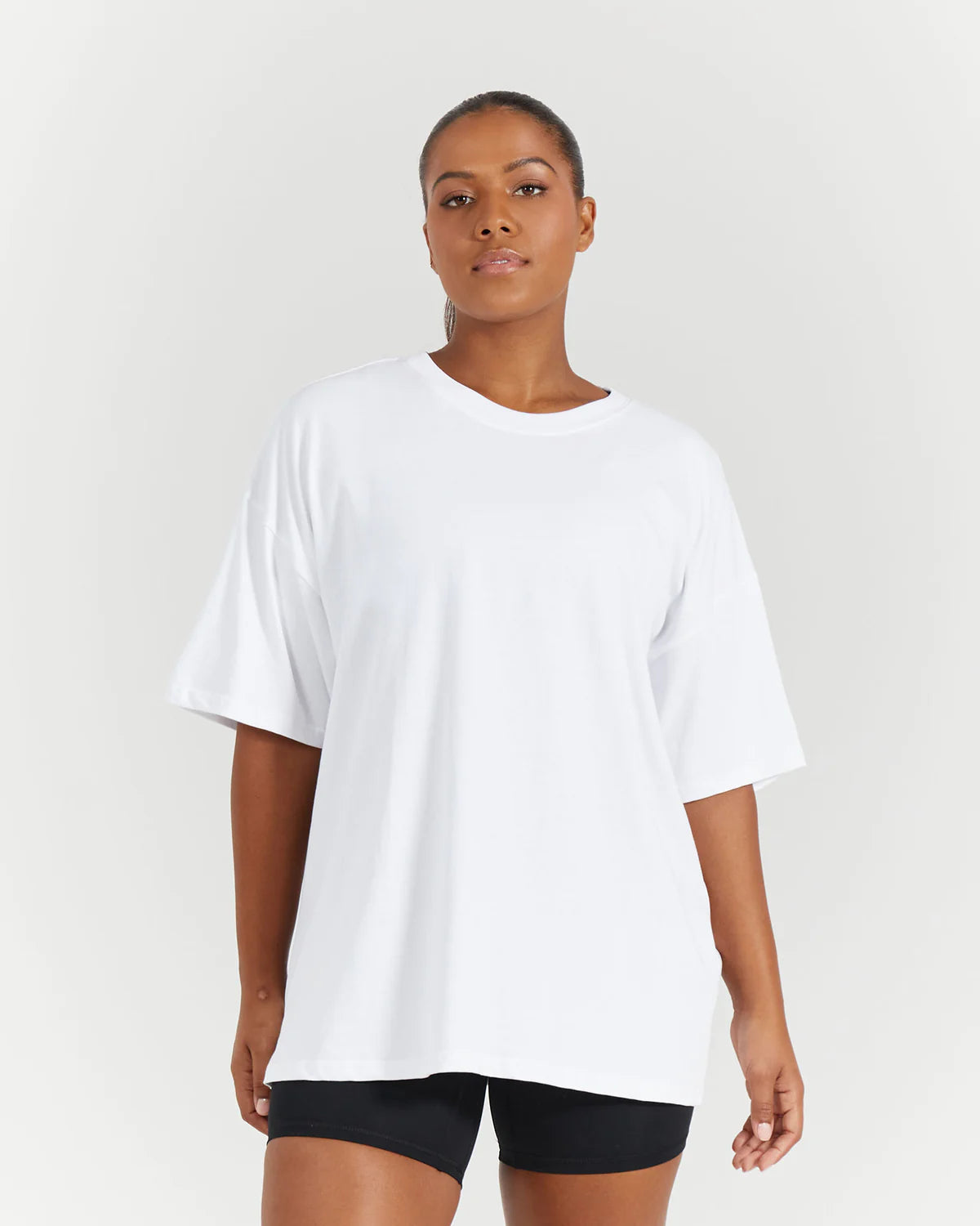 Muscle Republic | Oversized Tee - White Oversized T-Shirt Spandex breathable