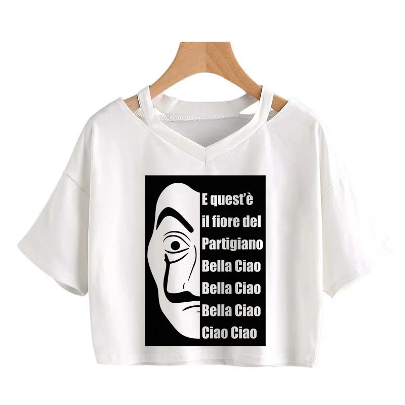 New Money Heist Printing T Shirt The House of Paper La Casa De Papel Tops Tee Women Summer Casual Crop Tops V-neck Sexy T-shirt Front Pockets Side Pockets Patch Pockets New Money Heist Printing T Shirt The House of Paper La Casa De Papel Tops Tee Women Summer Casual Crop Tops V-neck Sexy T-shirt Front Pockets Side Pockets Patch Pockets
