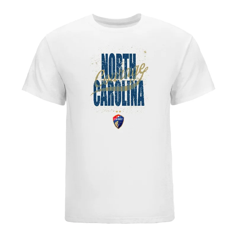 Unisex NC Courage Splatter White Tee Mesh Blend Leather Blend Suede Blend