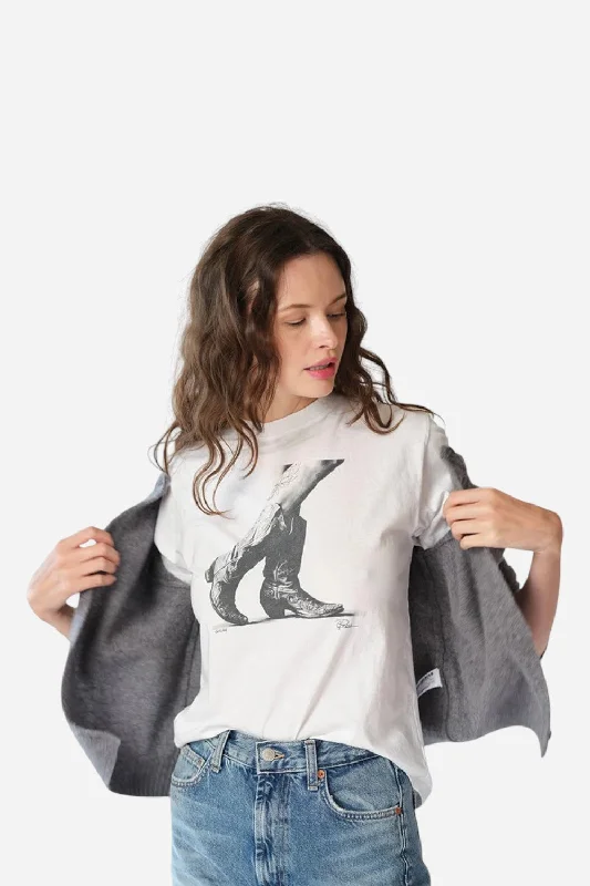CPress Studio Outlaw Mushie Tee in Worn White Chenille Blend Fleece Blend Nylon Blend CPress Studio Outlaw Mushie Tee in Worn White Chenille Blend Fleece Blend Nylon Blend
