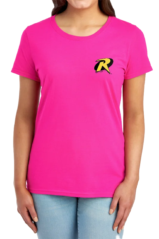 Robin Robin Logo - Women's T-Shirt Lace Blend Ribbed Blend Corduroy Blend