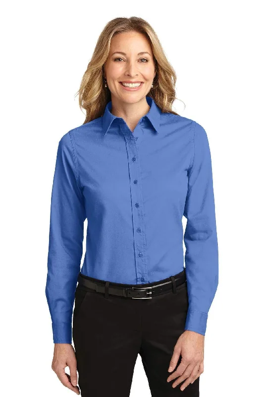 Port Authority Ladies Long Sleeve Easy Care Shirt.  L608 Rayon Fabric Velvet Fabric Corduroy Fabric