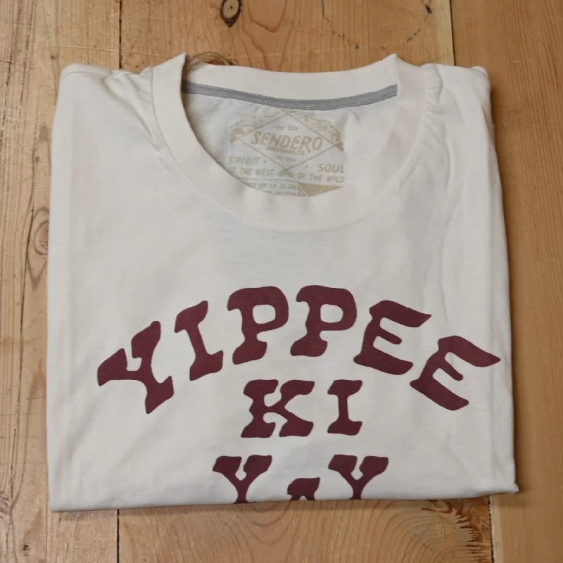 Yippee Ki Yay Crop Tee Collared Crew Neck Turtle Neck