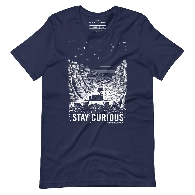 Stay Curious – Mars Rover Graphic Tee Rayon Velvet Corduroy