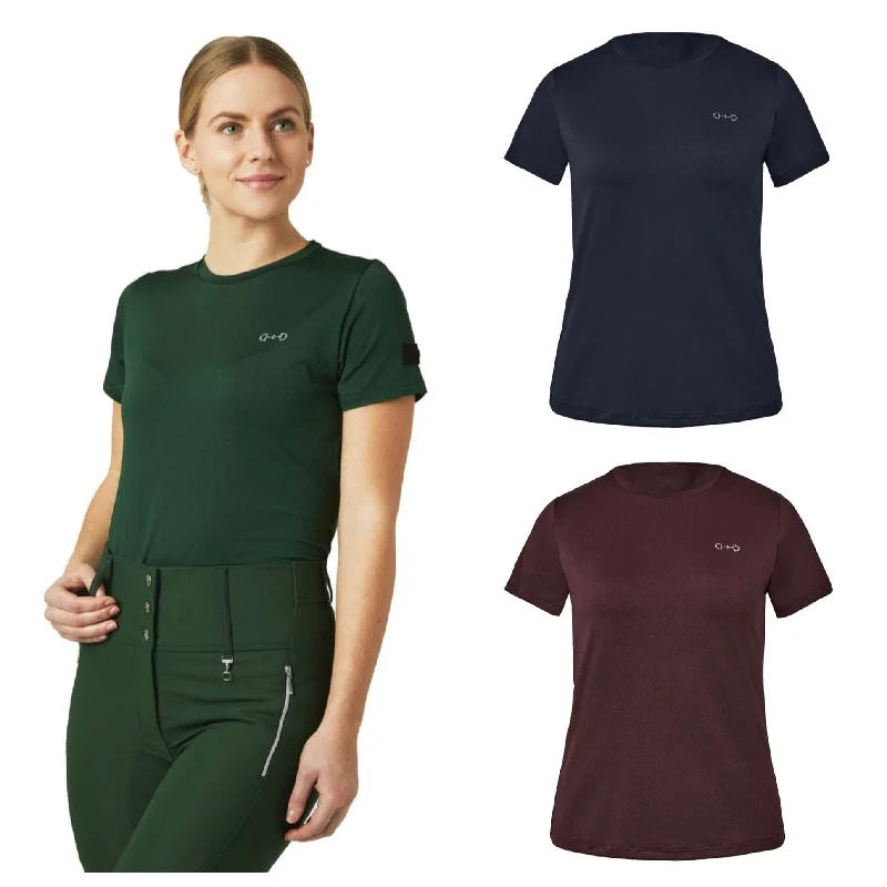 Horze- Tabitha Summer Tee Shirt Terry Blend Velvet Blend Canvas Blend