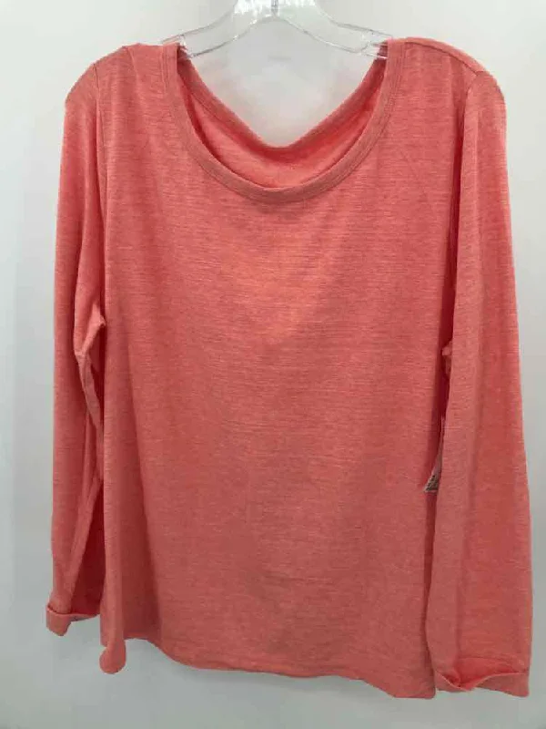 Pre-Owned Talbots Orange Size XL T-shirt Houndstooth Herringbone Solid
