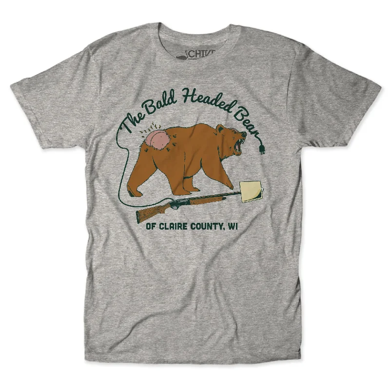 The Bald Headed Bear Of Claire County Unisex Tee Hooded Caped Shawl Collar