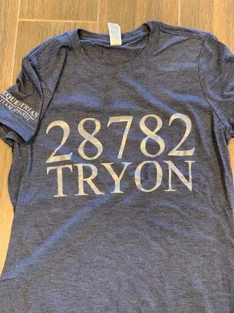 Equestrian Team Apparel- Tryon Zip Code Tee Handmade Hand-knitted Hand-woven