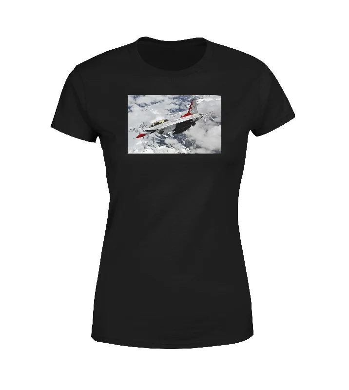 US Air Force Show Fighting Falcon F16 Designed Women T-Shirts Terry Blend Velvet Blend Canvas Blend US Air Force Show Fighting Falcon F16 Designed Women T-Shirts Terry Blend Velvet Blend Canvas Blend