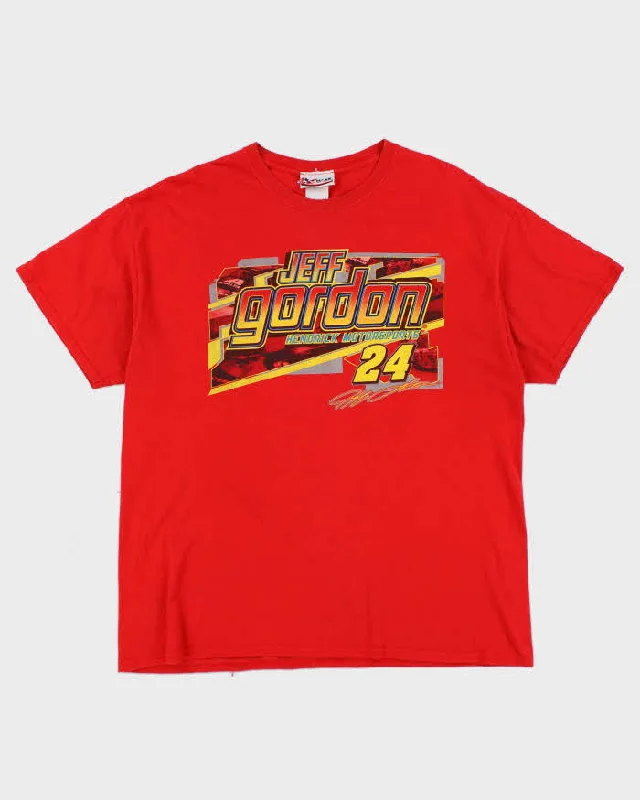 Vintage Chase Authentics Jeff Gordon Racing T-Shirt - XL Terry Blend Velvet Blend Canvas Blend