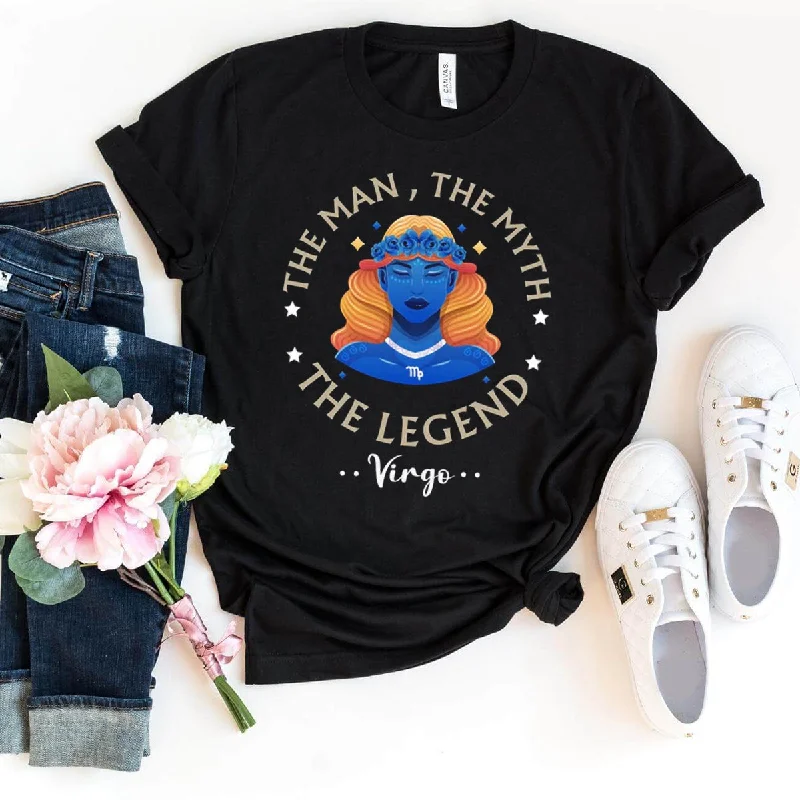 Virgo Sun Sign Birthday Shirt - Custom Zodiac T-Shirt Ribbed T-Shirt High Neck Heavyweight Virgo Sun Sign Birthday Shirt - Custom Zodiac T-Shirt Ribbed T-Shirt High Neck Heavyweight
