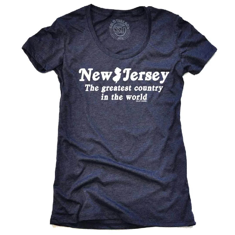 Women's New Jersey The Greatest Country In The World T-shirt Seamless Knitted Crochet Women's New Jersey The Greatest Country In The World T-shirt Seamless Knitted Crochet
