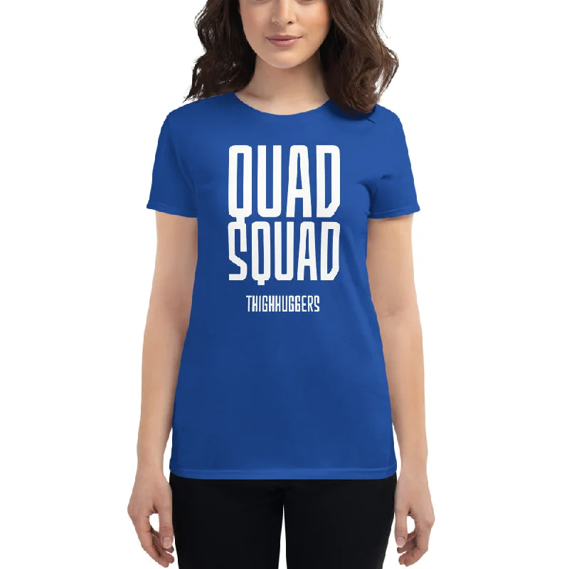 Women's Quad Squad T-shirt V-Neck T-Shirt Long Sleeve Cotton