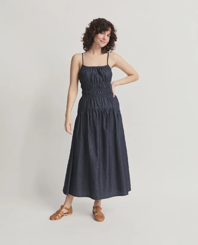 Cola Maxi Dress - Navy Cozy Ribbed Maxi Dress