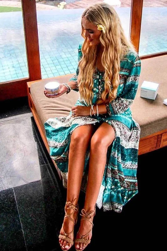 Desert Spell Bohemian Maxi Dress Trendy Printed Maxi Dress