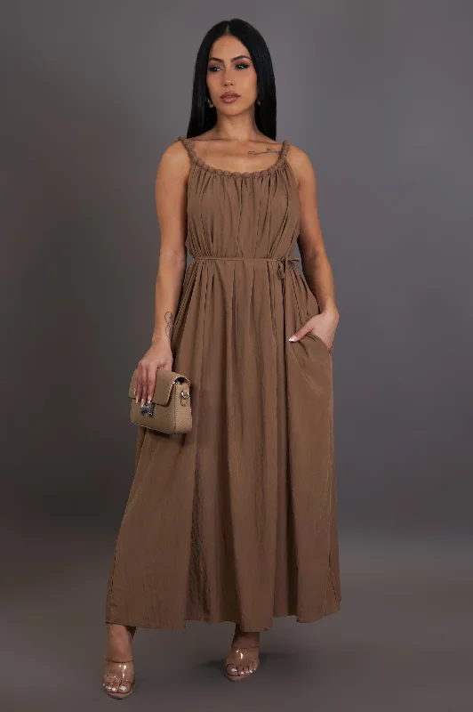 Letting Go Maxi Dress - Brown Stylish Boho Chic Maxi Dress