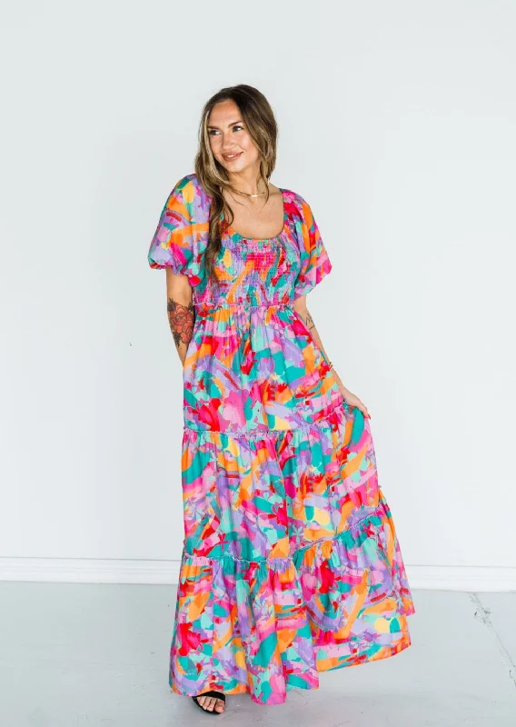 New Bloom Maxi Dress Fashionable High-Low Maxi Dress