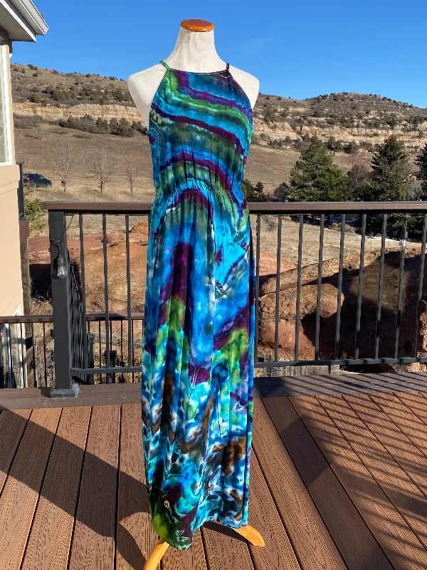 Rayon Maxi Dress X-Large Cozy Cold-Shoulder Maxi Dress