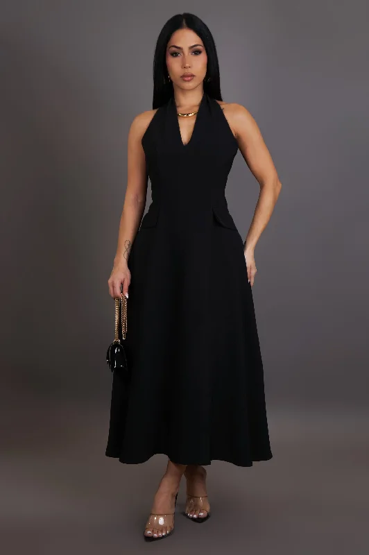 Showing My Love Maxi Dress - Black Classic Strapless Maxi Dress