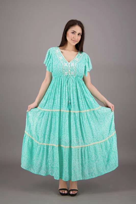 Floral Whisper Maxi Dress 24908 Fashionable Faux Wrap Maxi Dress
