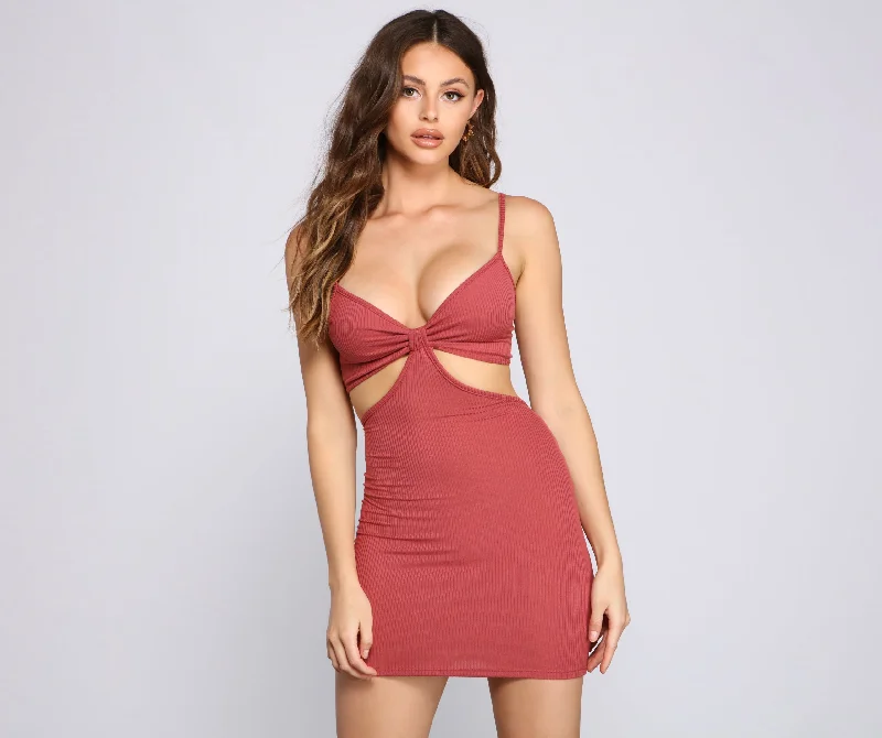Absolute Bombshell Cutout Mini Dress Comfortable Boho Mini Dress