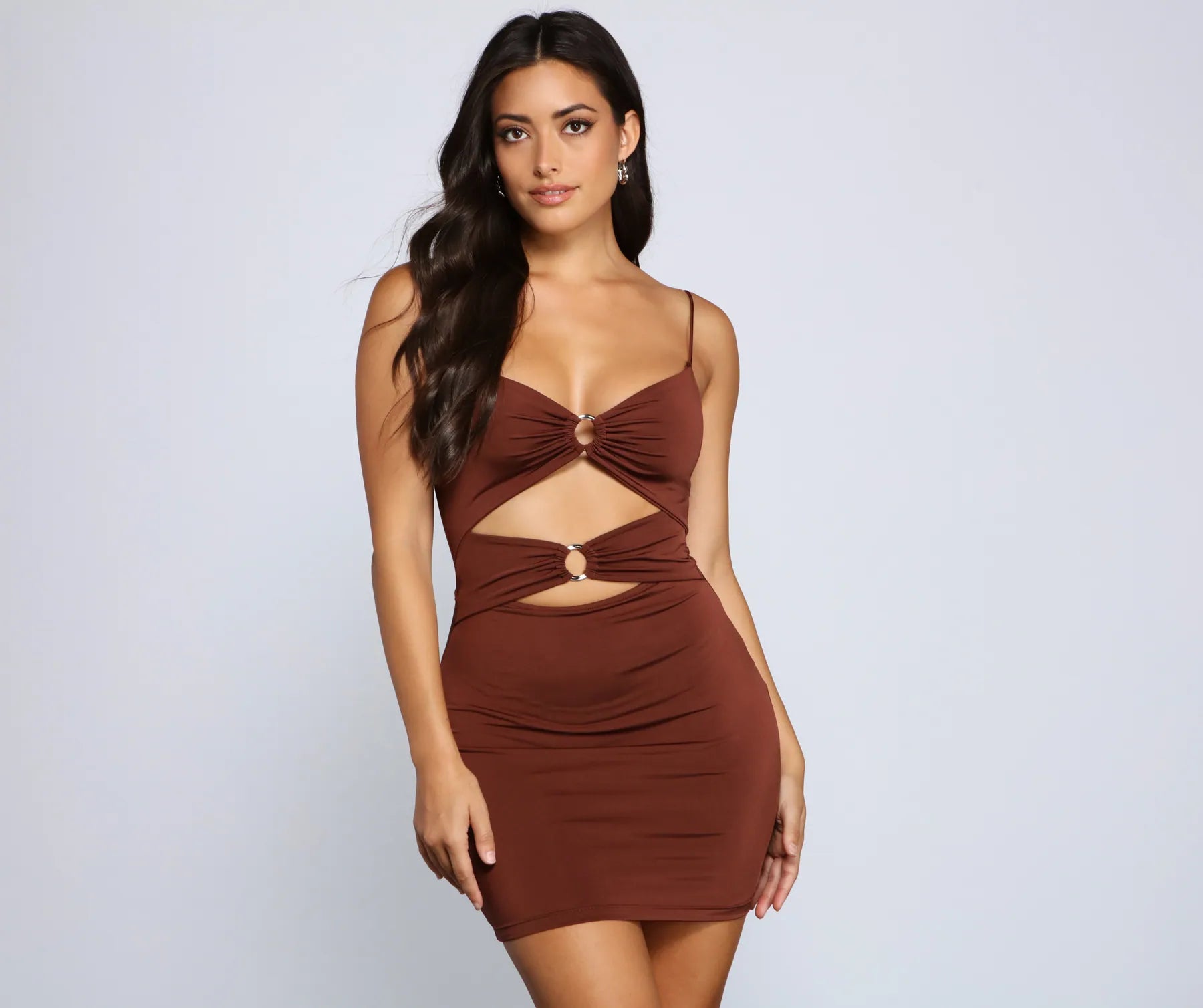 Bold Stunner Cutout Mini Dress Chic Pleated Mini Dress