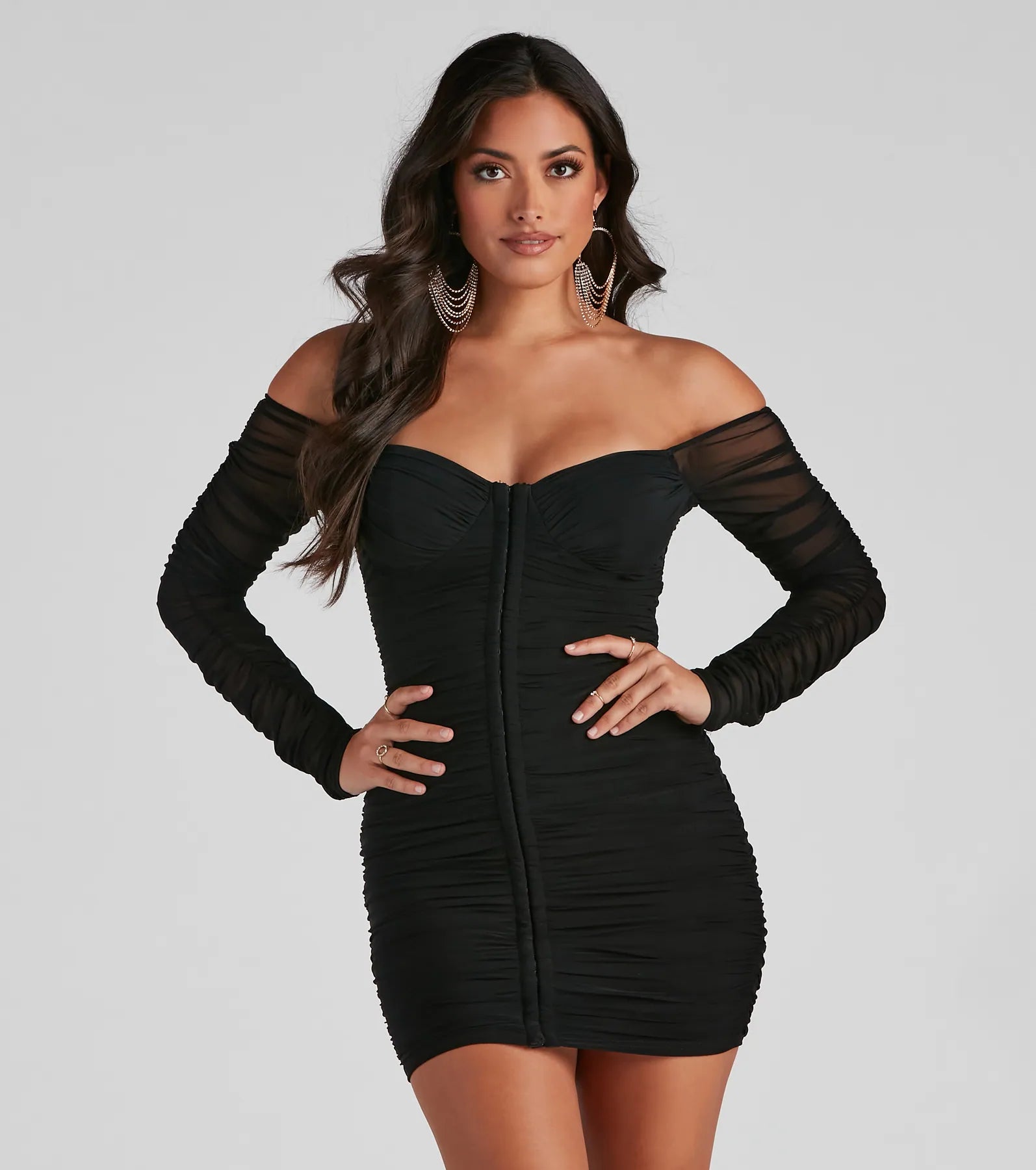 Flirty And Chic Mesh Mini Dress Comfortable Boho Mini Dress