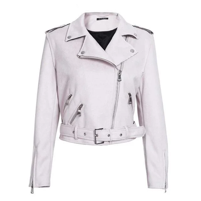 2017 Leather Suede Faux Leather Jacket Women Zipper Belt Moto Jacket Cool Streetwear Ladies' Leather Jackets Winter Coat Belted Jacket Elasticated Jacket Padded Jacket 2017 Leather Suede Faux Leather Jacket Women Zipper Belt Moto Jacket Cool Streetwear Ladies' Leather Jackets Winter Coat Belted Jacket Elasticated Jacket Padded Jacket