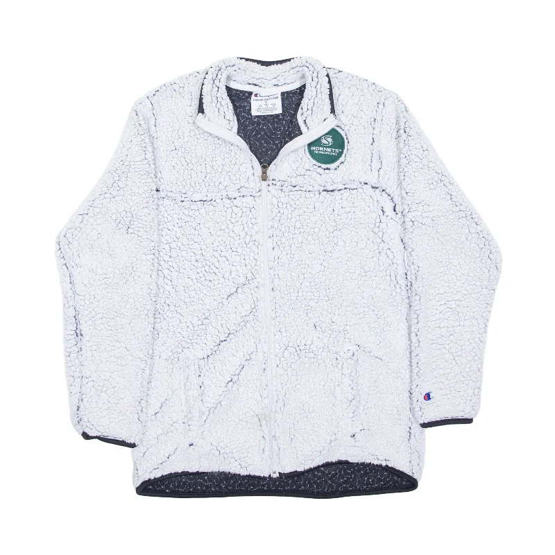 CHAMPION Hornets Teddy Fleece Jacket White Womens S Hooded Jacket Caped Jacket Shawl Collar Jacket CHAMPION Hornets Teddy Fleece Jacket White Womens S Hooded Jacket Caped Jacket Shawl Collar Jacket