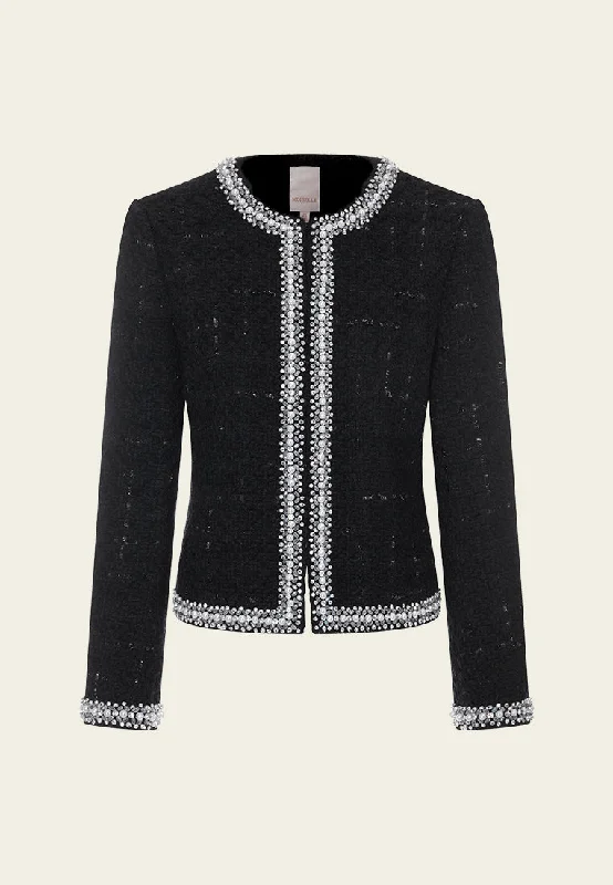 Contrasting Embellished-trim Lurex-detail Jacket Lace Jacket Ribbed Jacket Sequined Jacket