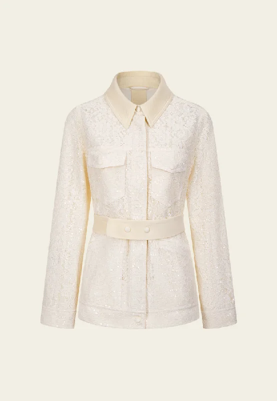 Corduroy-trim Hollow-Carved Checked Lace Jacket Notch Collar Peter Pan Collar Cowl Neck Corduroy-trim Hollow-Carved Checked Lace Jacket Notch Collar Peter Pan Collar Cowl Neck
