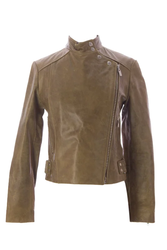 DOMA by Luciano Abitboul Kiwi Side Zip Leather Moto Jacket 1181 $693 NEW Welt Pockets Slit Pockets Flap Pockets DOMA by Luciano Abitboul Kiwi Side Zip Leather Moto Jacket 1181 $693 NEW Welt Pockets Slit Pockets Flap Pockets