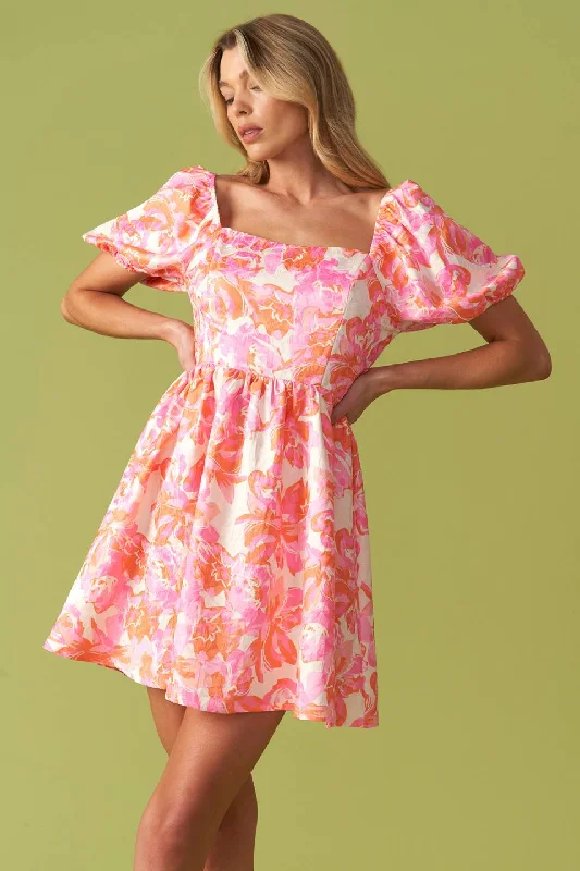 ALWAYS GOOD WOVEN MINI DRESS Elegant Lace Mini Dress