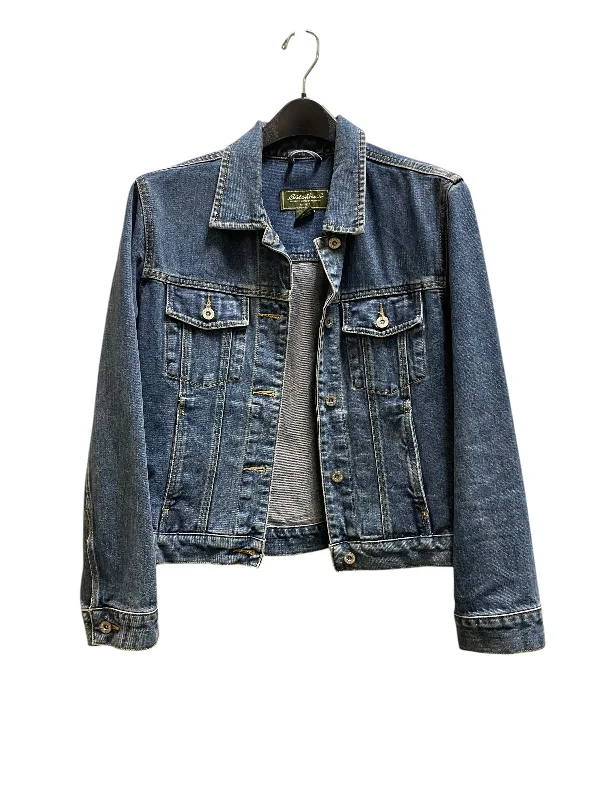 Jacket Denim By Eddie Bauer In Blue Denim, Size: S Mesh Jacket Canvas Jacket Denim Jacket