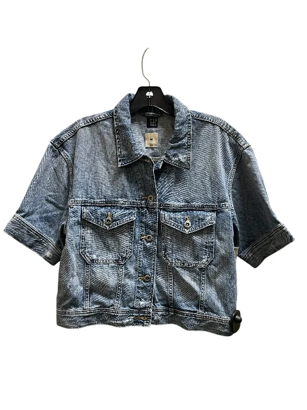 Jacket Denim By Gap In Blue Denim, Size: M Print Jacket Jacquard Jacket Embroidered Jacket