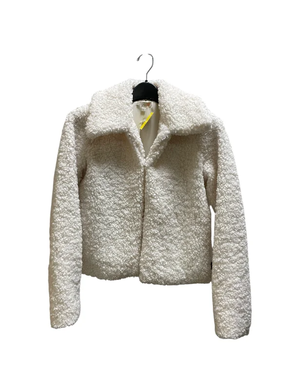 Jacket Faux Fur & Sherpa By Gianni Bini In Cream, Size: Xs Print Jacket Jacquard Jacket Embroidered Jacket