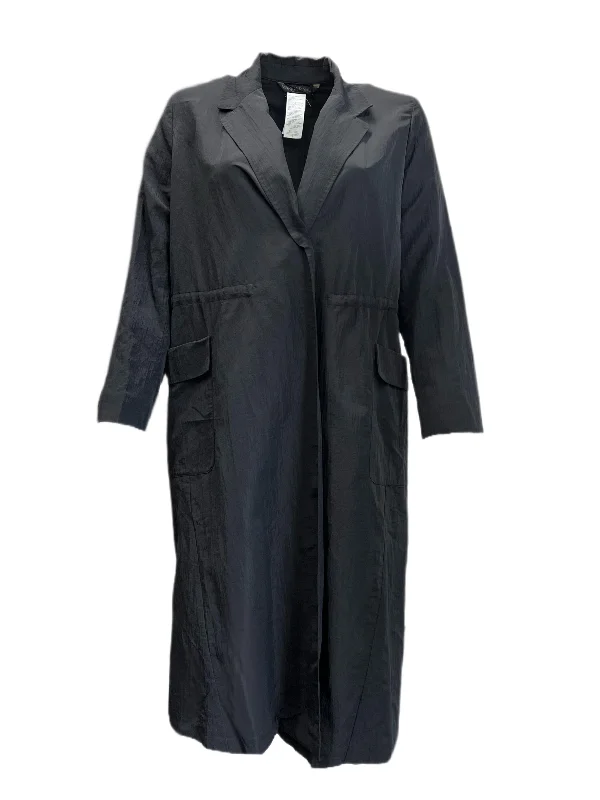 Marina Rinaldi Women's Black Teorema Open Front Jacket NWT Ribbed Jacket Pleated Jacket Ruffled Jacket Marina Rinaldi Women's Black Teorema Open Front Jacket NWT Ribbed Jacket Pleated Jacket Ruffled Jacket