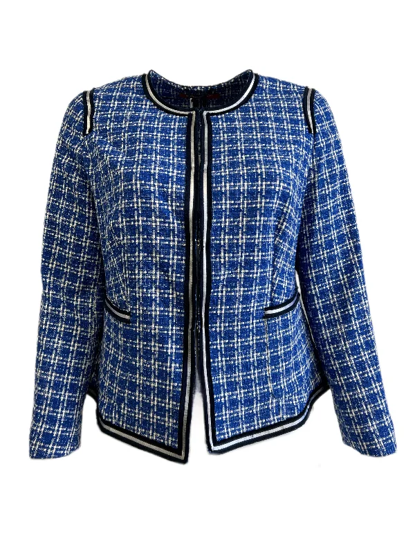 Marina Rinaldi Women's Blue Calamaio Tweed Jacket Size 16W/25 NWT Mesh Jacket Canvas Jacket Denim Jacket Marina Rinaldi Women's Blue Calamaio Tweed Jacket Size 16W/25 NWT Mesh Jacket Canvas Jacket Denim Jacket