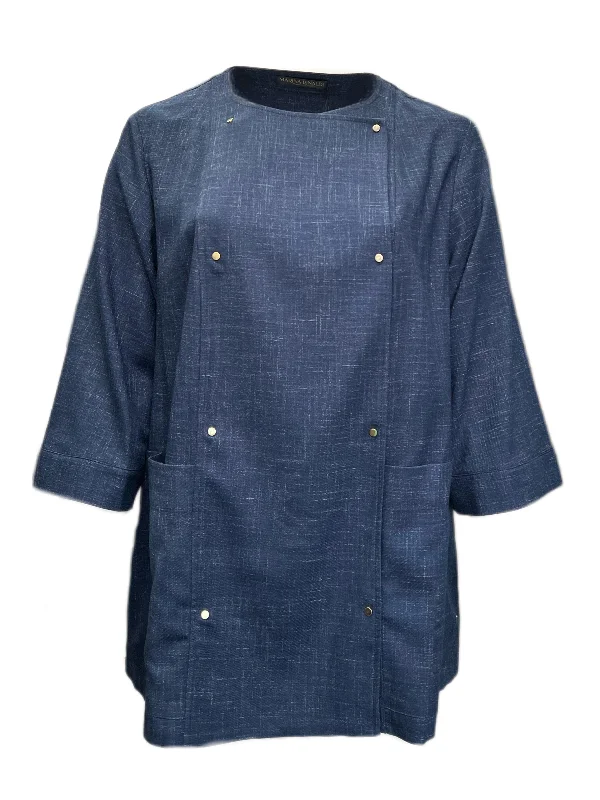 Marina Rinaldi Women's Blue Fabriano Double Breasted Jacket NWT Fleece Jacket Down Jacket Parka Marina Rinaldi Women's Blue Fabriano Double Breasted Jacket NWT Fleece Jacket Down Jacket Parka