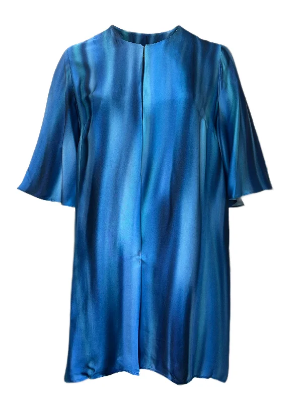 Marina Rinaldi Women's Blue Foglio Viscose Duster Jacket NWT Wool Fabric Cashmere Fabric Tweed Fabric Marina Rinaldi Women's Blue Foglio Viscose Duster Jacket NWT Wool Fabric Cashmere Fabric Tweed Fabric
