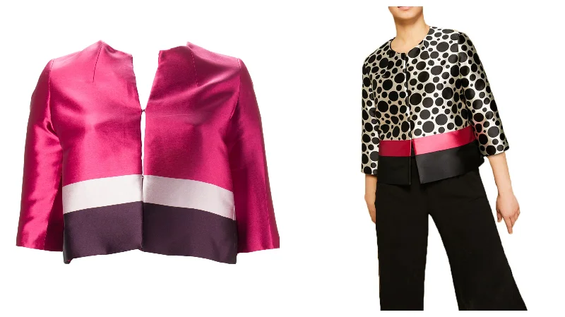 MARINA RINALDI Women's Candore Cropped Jacket $395 NWT Collared Jacket Crew Neck Jacket Turtle Neck Jacket MARINA RINALDI Women's Candore Cropped Jacket $395 NWT Collared Jacket Crew Neck Jacket Turtle Neck Jacket