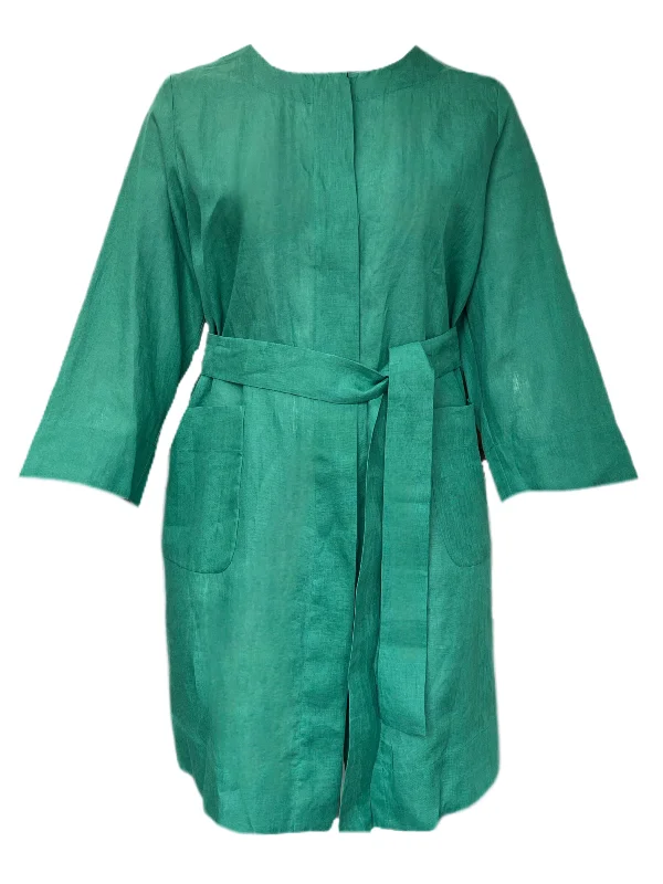 Marina Rinaldi Women's Green Fermezza Patch Pockets Flax Jacket NWT Tailored Jacket Straight Jacket A-Line Jacket Marina Rinaldi Women's Green Fermezza Patch Pockets Flax Jacket NWT Tailored Jacket Straight Jacket A-Line Jacket