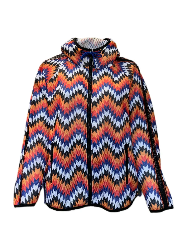 Marina Rinaldi Women's Multicolor Oboista Hooded Jacket NWT A-Line Jacket Boat Neck Shawl Collar Marina Rinaldi Women's Multicolor Oboista Hooded Jacket NWT A-Line Jacket Boat Neck Shawl Collar