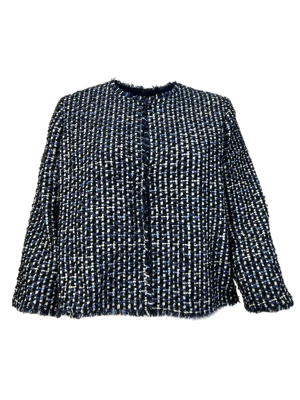 Marina Rinaldi Women's Navy Casanova Cropped Tweed Jacket NWT Mesh Jacket Canvas Jacket Denim Jacket Marina Rinaldi Women's Navy Casanova Cropped Tweed Jacket NWT Mesh Jacket Canvas Jacket Denim Jacket