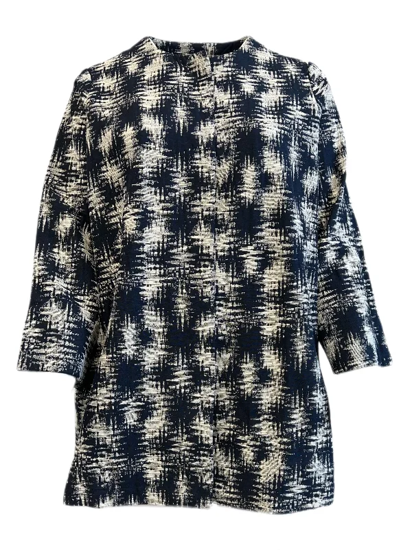 Marina Rinaldi Women's Navy Tattica Cotton Blended Jacket NWT Tailored Jacket Straight Jacket A-Line Jacket Marina Rinaldi Women's Navy Tattica Cotton Blended Jacket NWT Tailored Jacket Straight Jacket A-Line Jacket