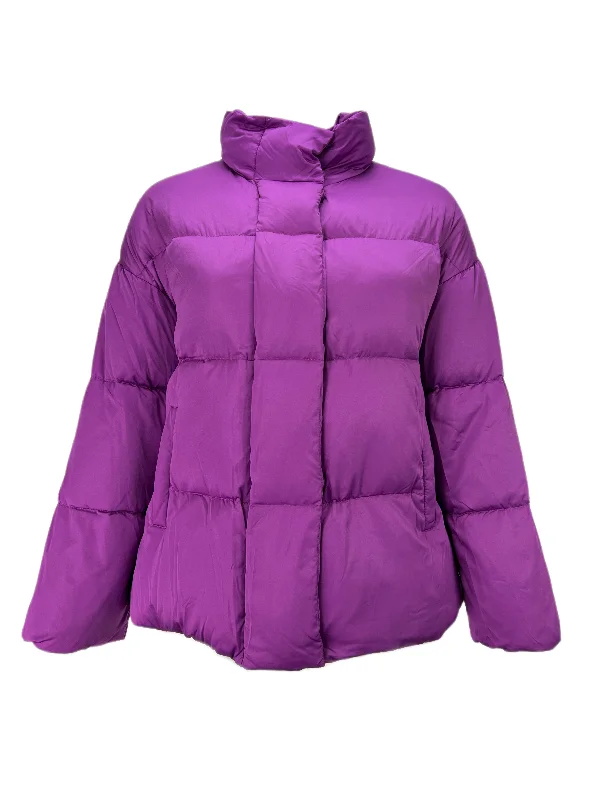 Marina Rinaldi Women's Purple Paolino Quilted Jacket NWT Bomber Jacket Anorak Windbreaker Marina Rinaldi Women's Purple Paolino Quilted Jacket NWT Bomber Jacket Anorak Windbreaker