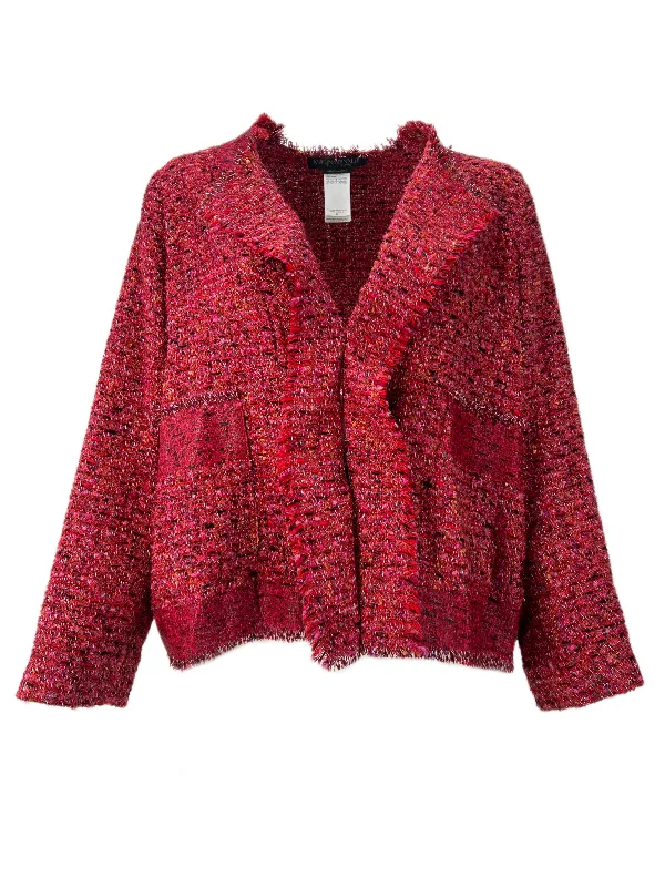 Marina Rinaldi Women's Red Cefalu Tweed Jacket NWT Jersey Jacket Tulle Jacket Batik Jacket Marina Rinaldi Women's Red Cefalu Tweed Jacket NWT Jersey Jacket Tulle Jacket Batik Jacket
